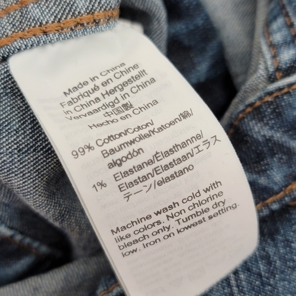 Madewell Women's 0 Denim Long-Sleeve Romper in Vasey Wash AL731 - Picture 14 of 16